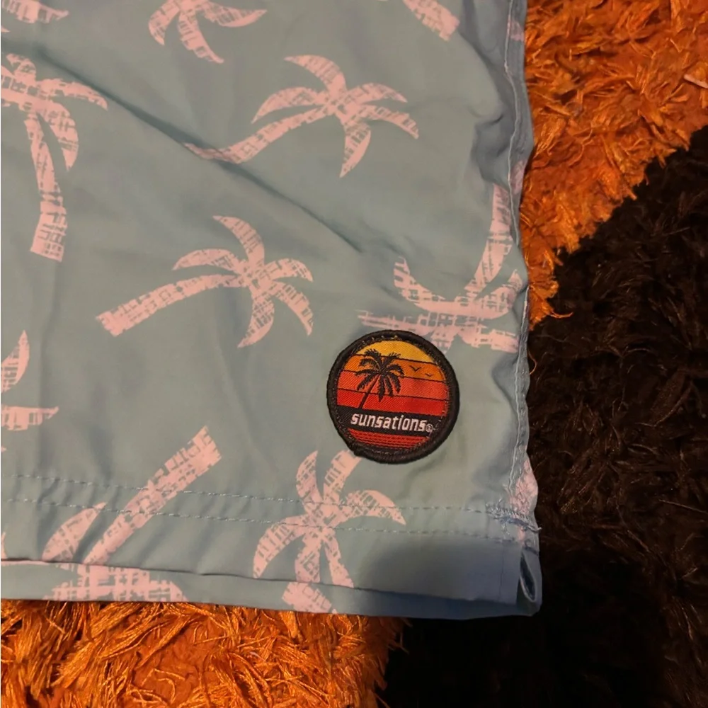 New, with tags, Sunsations, Palm Tree, Swim Trunks